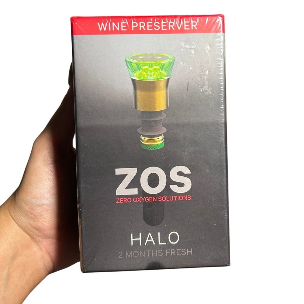 NEW Sealed ZOS Halo Wine Preserver Black Oxygen Removal System